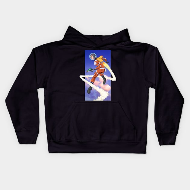 Rocket man Kids Hoodie by noturnastudios